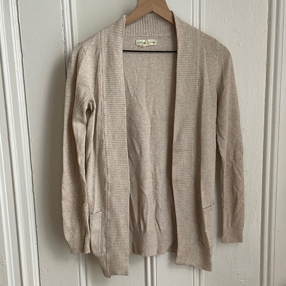 Staring at Stars Beige Open-Front Cardigan
